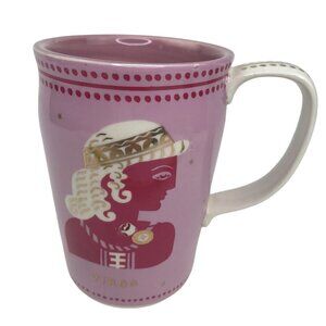 Anthropologie Virgo Zodiac Sign Coffee Mug Cup Pink Danielle Kroll Astrology